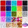 Bracelets 25004280pcs 6 mm kit polymère rond plat Perles d'argile pour bijoux Bracelets Collier Boucles d'oreilles bricolage Perles de pendentif + outils