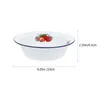 Dinnerware Sets Enamel Basin Thickened Soup Holder Bowl Container Salad Mixing Serving Restaurant Server