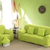 Chair Covers Sofa Cover Stretch Fabric Elastic Corner Slipcover 1/2/3/4-Seater Loveseat Furniture 1pcs Pure Color Machine Wash