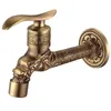 Waschbecken Wasserhähnen Retro Messing Waschmaschinen Wasser Wasserhahn einzelner kaltes Eckbecken Tap Outdoor Garten Drachen Muster Bibcock