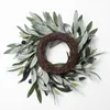 Fleurs décoratives Couronne de classe pour simulation de porte fruit d'olive 30 cm Candlestick Petites couronnes de fenêtre