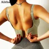 Bras aiithuug Sports Bras pour femmes Racelback Bra Fitness Fitness Ontwear Workout Tops Women Sports Bra Bra Longline Crop Tank