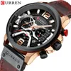 47 Curren/Carryon Nowe 8329 Business Belt Calendar Six Pin Quartz Watch 75