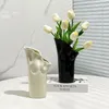 Vases Black Ceramic Vase Home Flower Arrangement Living Room Modern Creative Small Fresh Decoration