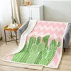 Cobertores cactus crianças jogam plantas tropicais cobertas de cama botânica meninos meninos adultos decoração de quarto ondas geométricas