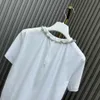 2024 New product launched heavy industry diamond collar t-shirt