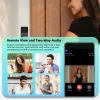 Kontrol wifi video intercom kapı zili kamera açık kablosuz kapı zil pille çalışan akıllı ev güvenlik video kapı zili kamera