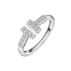 Authentieke open ring verguld met 18k roségoud diamant gaas rode diamant wit fritillaria ring high edition modestijl