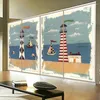 Adesivos de janela Tamanho personalizado Folas de vidro eletrostático Padrão de farol PVC Filme decorativo removível para o escritório em casa reataurant