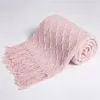 Cobertores Sofá Throw Blanket com Tassels Knit