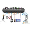 Akcesoria F998 Bluetooth Card Mikser Studio Studio Telefon Komputer Live Audio Mixer PC Voice Mieszanie Wzmacniacz konsoli