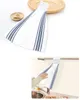 Towel Farmhouse Stripes Blue Hand Quick Dry Microfiber Towels Kitchen Soft Absorbent