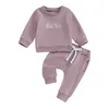 Vêtements Ensembles Liangchengmei pour tout-petit pour bébé bébé fille de vêtements à manches longues sur les sweats à manches longues Tops Pantal