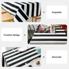 Table Cloth Indoor Outdoor Striped Tablecloth Black And White Runner Reusable Plastic Covers