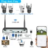 System 10ch 8MP System bezpieczeństwa kamery WiFi CCTV Zestaw nadzoru wideo Wifi NVR Eseecloud Outdoor Twoway Audio Auto Tracking