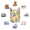 Sacs à linge Panier pliable pour vêtements sales Héqueur aquarelle hérisson et rangement cactus Hamper Kids Baby Home Organizer