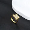 Bijoux de vente à chaud Square Shape Moissanite 925 Silver Silver Hip Hop Mens Rings For Party