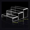 Keukenopslag Acryl Display Risers Clear Rectangle Stands Plank voor 6 stks