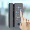 Lock Tuya APP Smart Fingerprint Password Automatic Lock With Key For Home Office Frameless Frame Glass Push Sliding Door