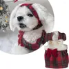 Abbigliamento per cani Natale a due pezzi set cani abiti da compagnia per animali domestici per piccolo maglione invernale