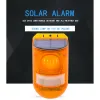 Lampe de la lampe d'alarme solaire IP65 Capteur de mouvement sans fil lampe d'alarme de sécurité du jardin extérieur pour la maison de sécurité du jardin d'usine Protection