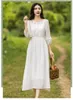 Partykleider Böhmischer Stil solide Strand weiß süße Mode Frauen Frühling Sommer Elegantes Kleid Kurzes Büro Damen Arbeit Kleidung