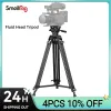 Mikrofonlar Smallrig Video Tripod Sistemi, 73 "360 derece sıvı kafalı ağır hizmet tipi tripod ve DSLR kameralar için hızlı serbest bırakma plakası 3751