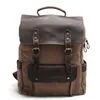 Backpack Mountaineering Bag Fashion Men Vintage Canvas skórzana szkoła Neutralna przenośna mochila mochila mochila