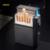 Cigarro de metal criativo 20 Pacote de cigarro de embalagem Tungstênio mais leve ou sem gases de fumantes de turbo masculino a gasolina charutos