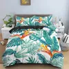 Bedding Sets Plant Tropical 3 PCs Tampa de edredão Conjunto de folhas de moda Folhas Florais Pouco de Brotação para Crianças do quarto Infantil