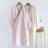 Roupas em casa 2024 Casal japonês de primavera de verão Kimono Robe Robe Bathrobe Bordado Bordado Malesma de Peles