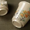 Tassen Untertassen Pflanze Ash Master Cup Keramik kleiner Tee Japanischer Stil Individueller Kungfu -Zeremonie Set