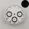 Kits 29 mm VK63 Dial Panda Dial Lumineuze aangepaste wijzerplaat VK63 Case Quartz Watch Dial Fit VK63 Beweging Chronograph Watch Accessoires