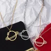 Pendant Necklaces Trendy My World Gold Plated Fine Jewelry For Women Birthday Wedding Party Gift Stainless Steel Space Planets