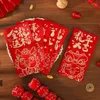 Enveloppe cadeau 6pcs Style chinois Empirement enveloppe rouge 2024 Dragon Year Bag Festival Spring Festival Lucky Pocket Farty Supplies