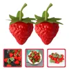 Party Decoration 10pcs Lifelike Fake Small Strawberry Mini Artificial Miniature Fruits