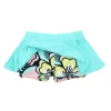 Portez du maillot de bain Baohulu Kids Two Pieces Set à manches longues Maillots de bain à manches longues avec jupe filles à imprimé floral maillot de bain Children Beach Wear