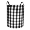 Sacs à linge Black Blanc Gingham Plaid Hamper Grand panier de rangement Modèle de chèque Filles Boys Toy Organisateur