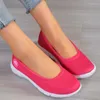 Casual Shoes Slip On Woman Sneakers Autumn Breathbale Mesh Kvinnliga lägenheter Lätt grunt Walking For Women Outdoor Ladiers Sneaker