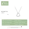 목걸이 Bamoer Genuine Sterling Sier 여성을위한 사랑의 체인 목걸이 Fine Jewelry New Collar SCN347