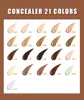 21Color Private Label vloeistofconcealer Custom Bulk Materiaal Natuurlijk licht Make -up Longlasting Isolatie Reparatie 3 Color Pakket 240327