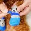 Ropa para perros 4pcs zapatos de mascotas impermeables calcetines tibios de algodón lluvia de goma y calcetín de nieve gatito gatito cubiertas de pie resistentes