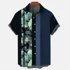 Chemises décontractées pour hommes Summer Hawaiian Plant Match Shirt Fashion Street Vêtements 2024 hommes Femmes surdimensionnées Y2K Tops Blouse à manches courtes