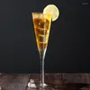 Vinglas Crystal Glass Champagne Verre Mariage Wedding Creative Horn High Foot Martini Bubble V Shape Sweet Cocktail Cups