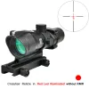 Optics ACOG 4x32 Real Fiber Optics Red Dot Illuminated Chevron Glass Etsed Reticle Tactical Optical Scope Hunting Optic Sight