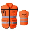 Clothing High Vis Vest Security with Logo Safety Vest Logo Back Reflective Safety Vest for Work Construction Clothes Men