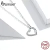 목걸이 Bamoer Genuine Sterling Sier 여성을위한 사랑의 체인 목걸이 Fine Jewelry New Collar SCN347