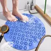 Tappetini da bagno PVC Acqua Doccia per doccia Tasco a colore solido bagno Anti-slittamento Mappe del pavimento in cabina rotonda per la lavabile morbida durevole