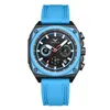 Armbandsur 2024 Fashion Square Multi Color Design Men's Watch Onola Functional Silicone Tape Waterproof Casual klockor