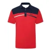 Skjortor Summer Men Wear Golf Shirts Snabbtorkande andningsbar polyester/spandex Kort ärm golfkläder